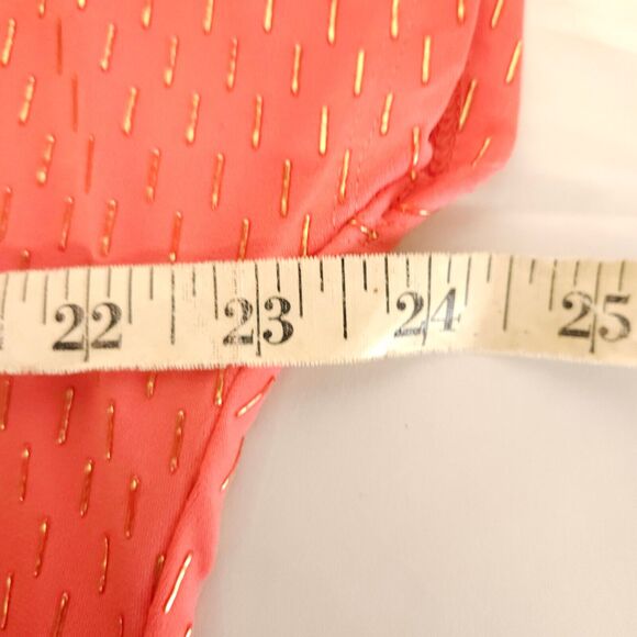 Chico's 3 Womens 16 Pink Cap Sleeve Crew Neck Blouse Top Polyester Spandex - Picture 5 of 7